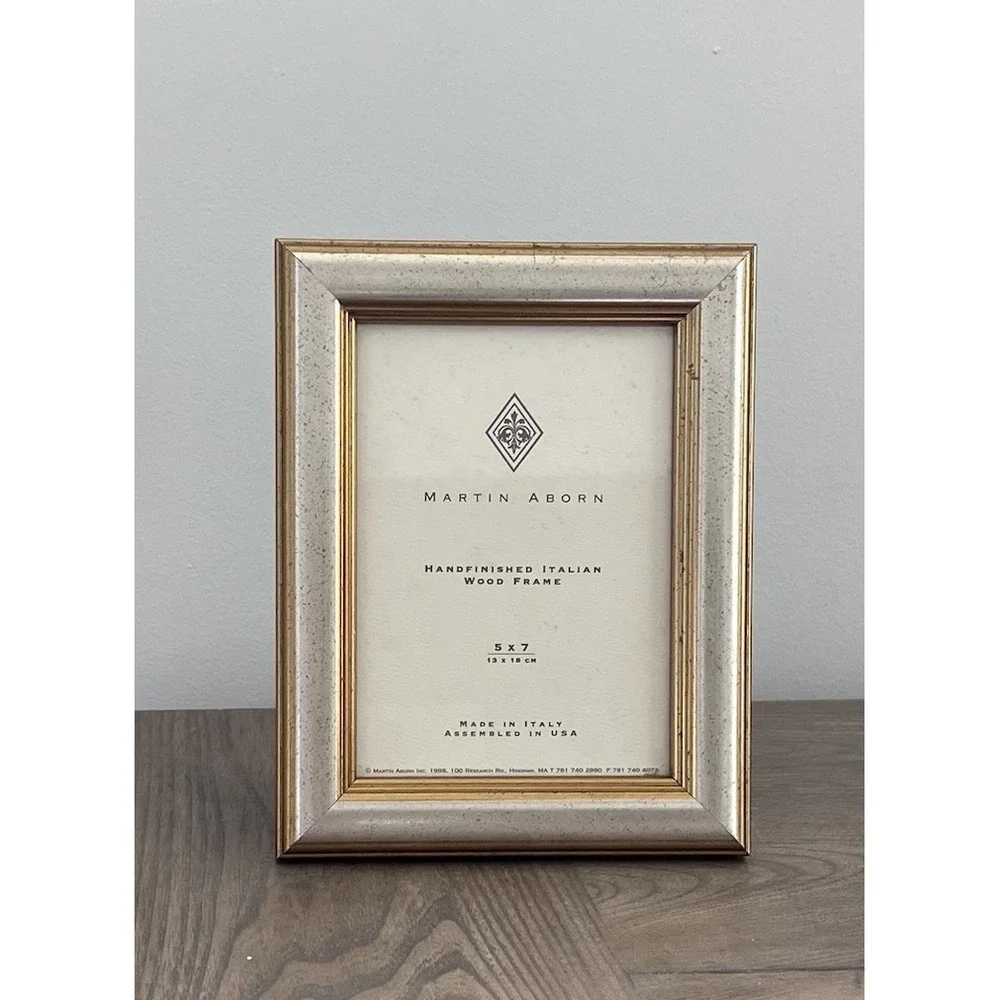 Beautiful Martin Aborn Frame Hand Finished Italian Wood 5x7 Italy READ Gold